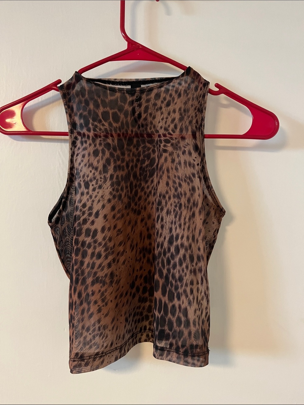 Motel Sheer Animal Print Top